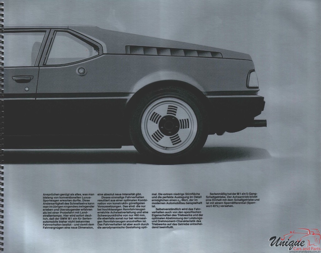 1978 BMW M1 Brochure Page 19